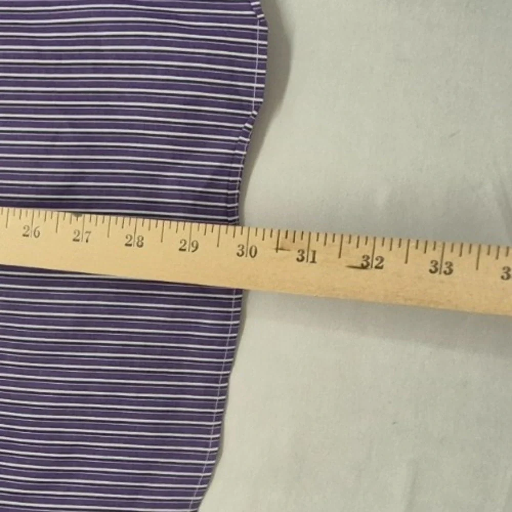 Polo Ralph Lauren Men's Micro Stripe Purple Dress Shirt Curham Classic 16 34/35‎